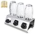 Produktbild Homewit Premium Flaschenhalter 30*15,5*11 cm | Abtropfständer aus Edelstahl mit Abtropfwanne | 3er Abtropfhalter für z.B Soda Stream Crystal, Easy, Glaskaraffe, Sprudlerflasche | spülmaschinegeeignet