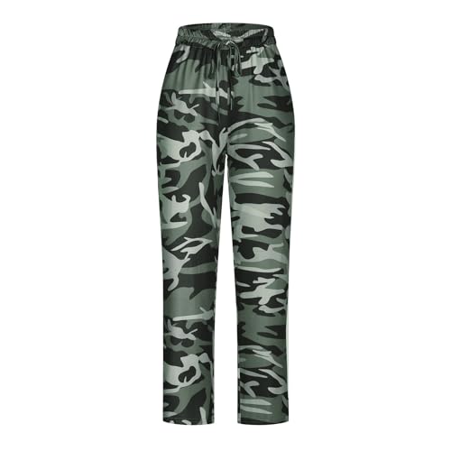 Leopard Print Pants for Women Fashion Plus Size Drawstring High Waisted Summer Casual Slim Fit Trousers with Pockets3