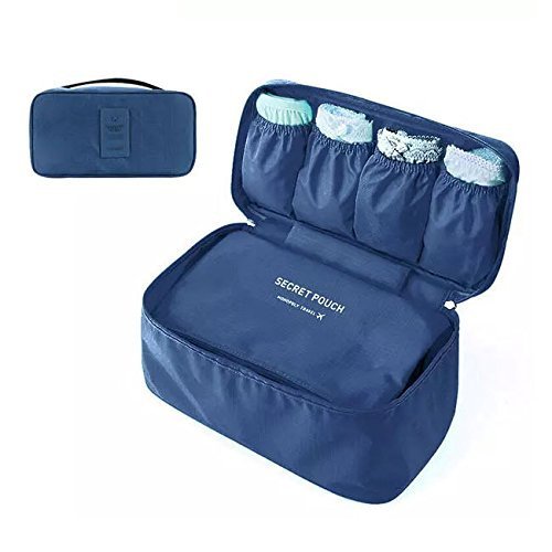 Oxford Travel Underwear Organizer, Large Compartment Lightweight Double Layer Bag Cosmetic Storage, Bra Bag For Travel (Multicolour)-image-22
