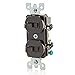 Leviton 15 Amp, 120/277 Volt, Duplex Style Single-Pole/3-Way AC Combination Switch, Commercial Grade, 5241, Brown