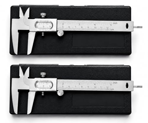 Image of RG Vernier Caliper Slide Caliper Measures 0-12.5cm x 0.1cm,with Storage Box || Metallic || Laser Printed (2)