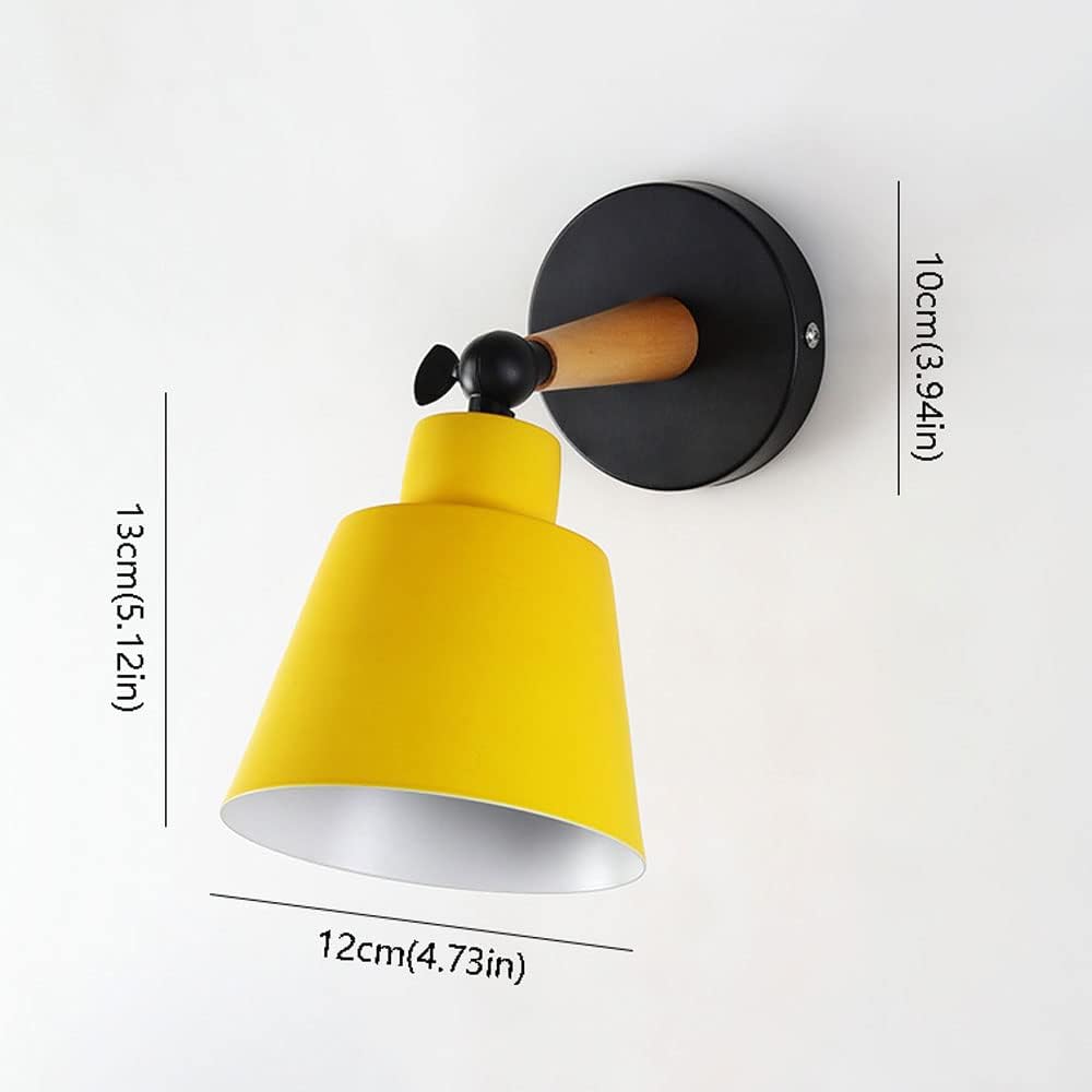 Wallps, Kids Room Colorful Wallp E27 1P Rotatable Metal Wood Wall Mountp Study Room Readiroom Wall Light Fixture Interior Decoration Wall Mountp