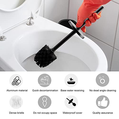 EXLECO Set di Scopino WC Porta Spazzola per