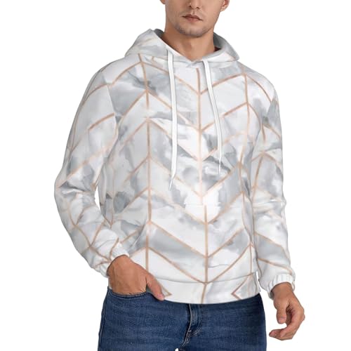 Sweat chaud pour hommes motif marbre or rose une idée cadeau d'automne