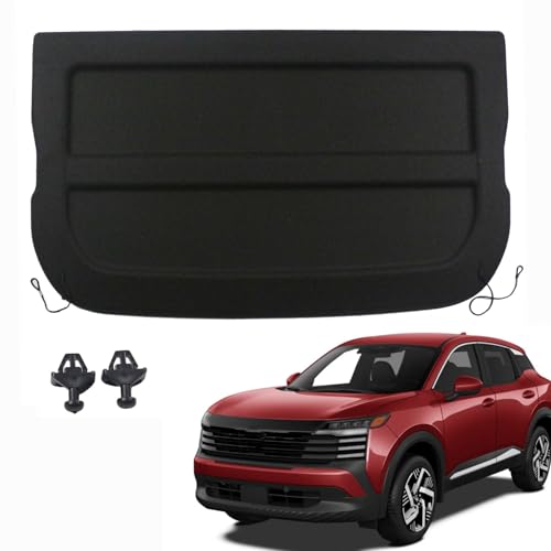 Marretoo for 2025 2026 Nissan Kicks Cargo Cover for 2026 Kicks Accessories Rear Trunk Shade Non-Retractable Trunk Cover Rear Parcel Shelf Finisher(NOT for Kicks Play)