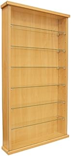 WATSONS COLLECTORS - Wall Display Cabinet With Six Glass Shelves - Beech