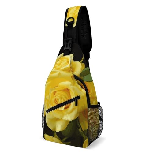 Bolso cruzado mochila casual para senderismo en amarillo miniatura 1