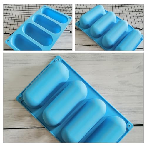 Molde de silicona para pan y hot dogs de 2 piezas flexible 4