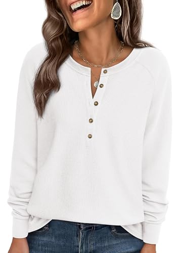 PRETTYGARDEN Women's Long Sleeve Waffle Knit...