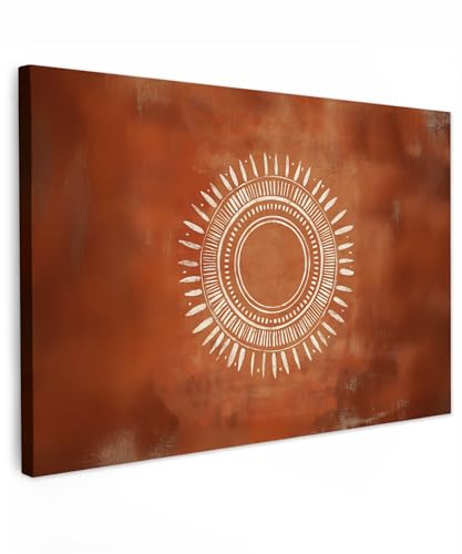 MuchoWow© Impression sur Toile Photo Peinture 120x80 cm Tableau Decoration Murale Chambre Salon Maison Deco Cuisine Abstrait - Lignes - Rayons de Soleil -...