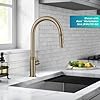 KRAUS Oletto Modern Industrial Pull-Down Single Handle Kitchen Faucet in Brushed Gold, KPF-2654BG #1