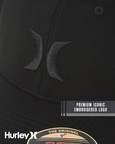 Image of Hurley Men's Caps - One & Only Flexfit Baseball Cap - Fitted Hats for Men (S-XL)