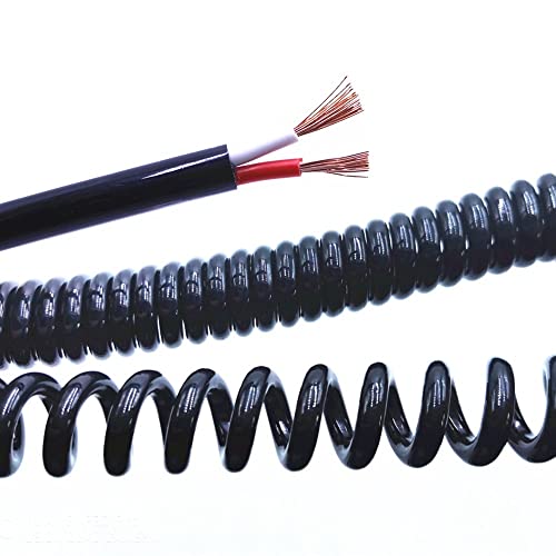 Câble extensible en spirale 5m cordon alimentation ressort 2 conducteurs