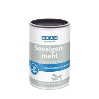 GRAU - das Original - 100 % reines Seealgenmehl, für die Fellpigmentierung, für dichtes & glänzendes Fell, 1er Pack (1 x 400 g), Ergänzungsfuttermittel für Hunde & Katzen