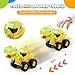 Magnetic Dinosaur Robot & Press and Go Dino Truck Toys Set for Kids, 6-in-1 Magnetic Dino Transforming Robot + Dinosaur Construction Vehicles, STEM Building & Sandbox Play Gift for Boys Age 2–8
