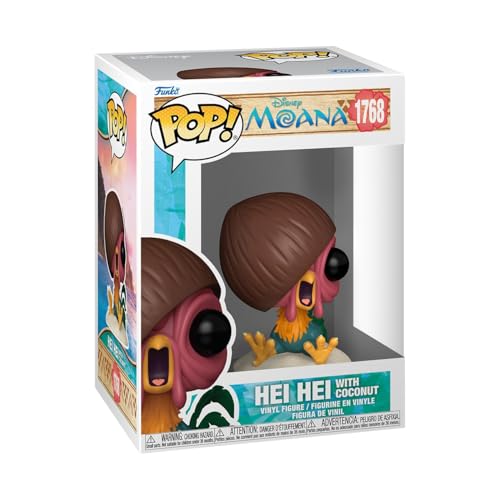 Funko Pop! Disney: Moana - Hei Hei with Coconut - Figura de Vinilo Coleccionable - Idea de Regalo - Mercancía Oficial - Juguetes para niños y Adultos - Figura Modelo para coleccionistas y exhibición