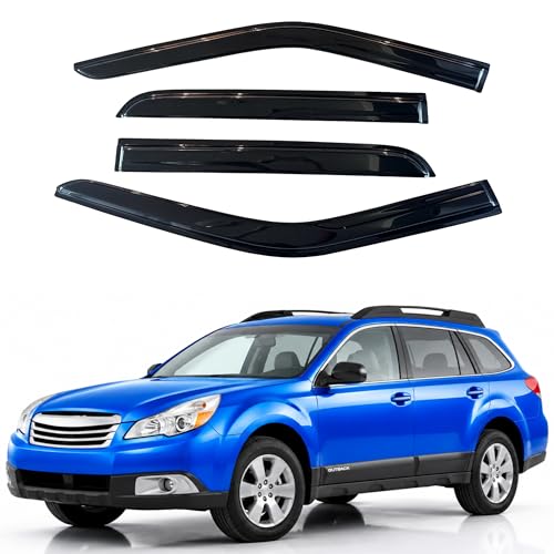 Image of IG Window Visors Fit for 2010-2014 Subaru Outback, Out-Channel Rain Guards Vent Wind Deflectors 4PC, Car Accessories for 10-14 Outback (Excludes Limited Model)