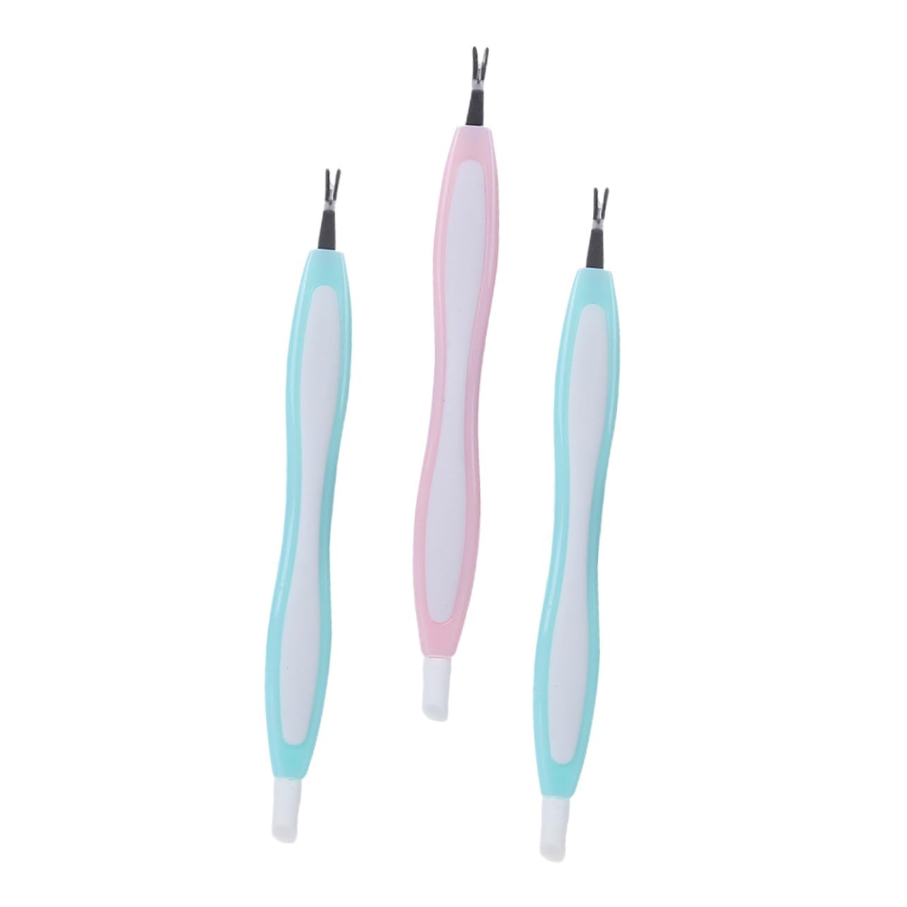 Gogogmee 2sets Quality Nail Care Kit Dead Skin Fork Nail Clipper Cuticle Fork Pusher Set for Home Salon Use 3pcs*2 Random Color