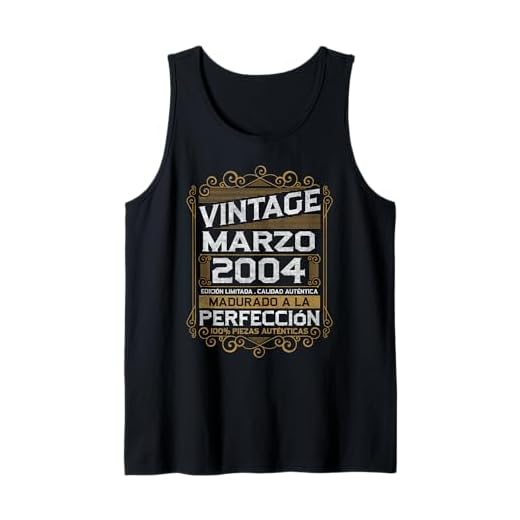 Marzo 2004 Vintage Regalo 19 Años Cumpleaños Hombre Camiseta sin Mangas