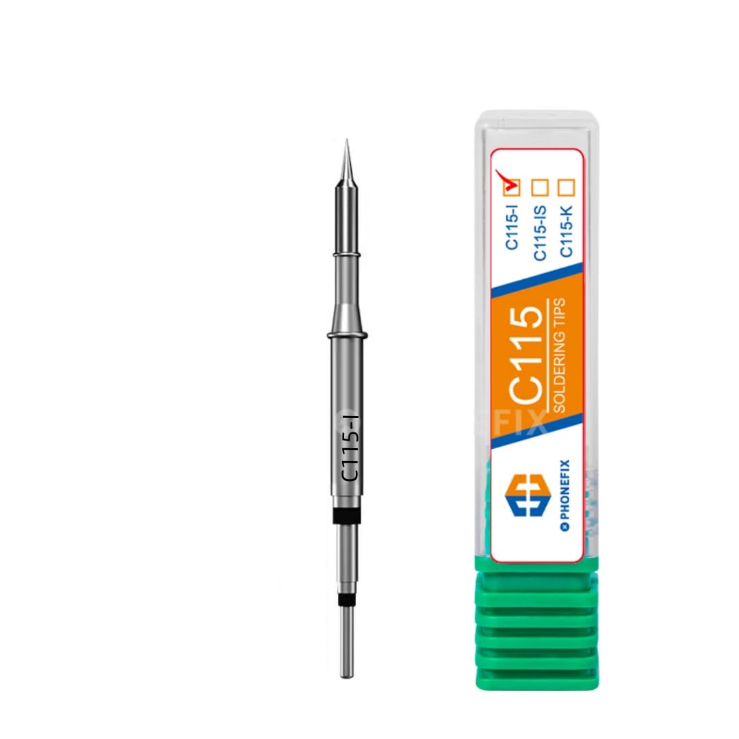 C115-I Soldering Iron Tips, Pointed Cartridges, Heating Core, Suitable for NT115 Handle, For JBC GVM OSS Aixun Soldering Station Replacement Welding Tip Head PHONE Repair Tools