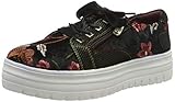 Echtes Leder Laura Vita Damen Denise 028 Sneaker, Schwarz (Noir Noir), 40 EU