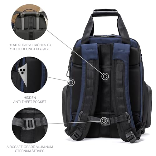 Travelpro Altitude Medium Expandable Travel Laptop Backpack 25-30L, 16 Inch Laptop, Water Resistant, Work, Business, Men and Women, Aviator Navy - Image 6