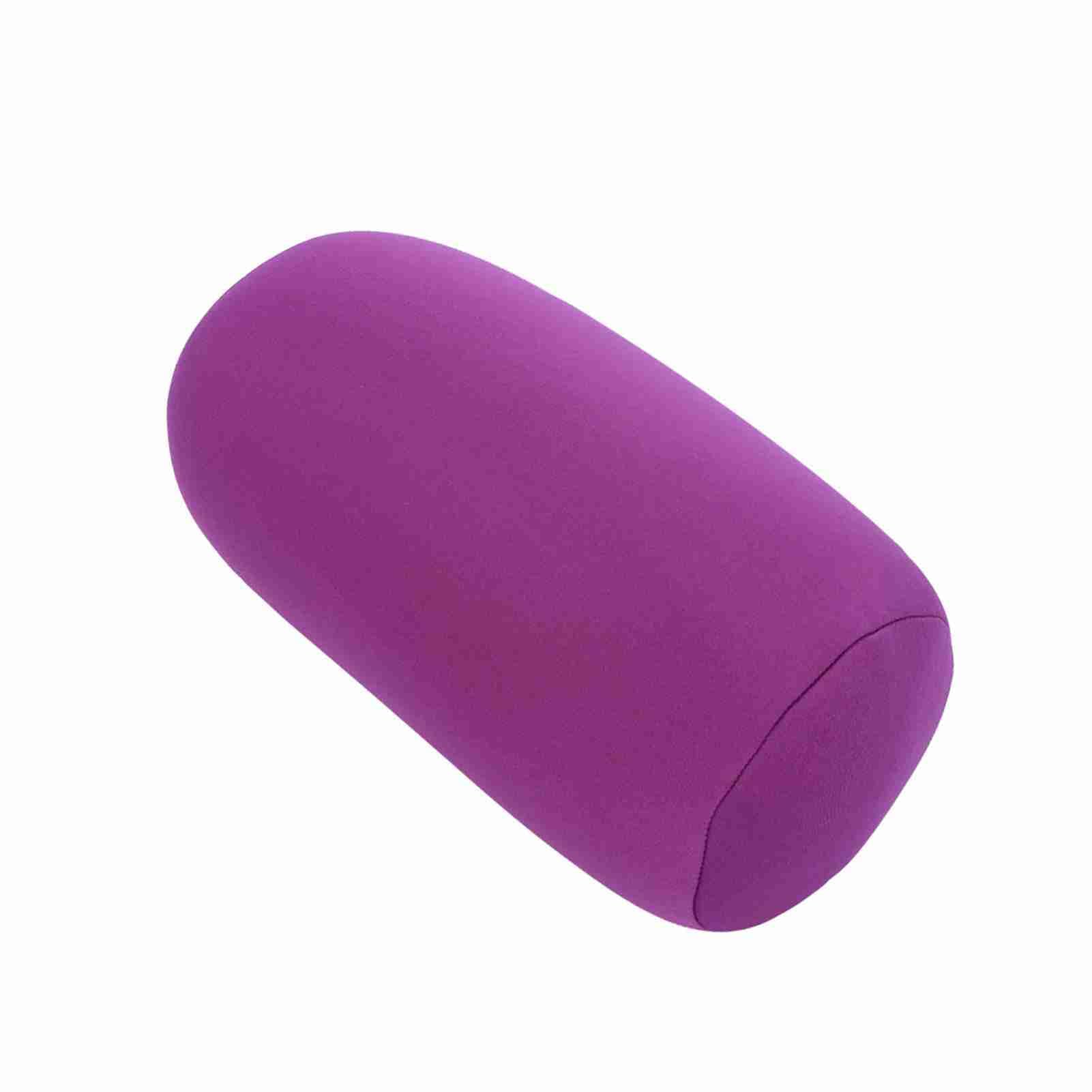 Oreiller en Rouleau de Coussin de Dos en Microbilles pour Un Soutien du Cou et Un Sommeil Confortable, à la Maison et en Voyage, 1 Oreiller (Purple)
