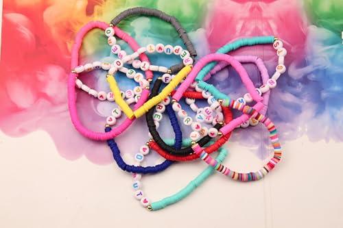 Yeshan Friendship Bracelets, Inspired Letter Album Bracelets Set, Colorful Stretchy Preppy Bracelets, Singer Music Lovers Fans Concert Merch Gifts for Women2