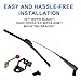 Universal Golf Cart Windshield Wiper Blade Kit with Manual Wiper Arm and Bracket, Fit for Ezgo | Yamaha | Club Car, No Drill