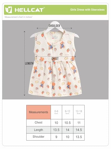Image of HELLCAT 100% Cotton Baby Frock Dress for Girls - Pack of 5, Soft & Trendy, Sleeveless