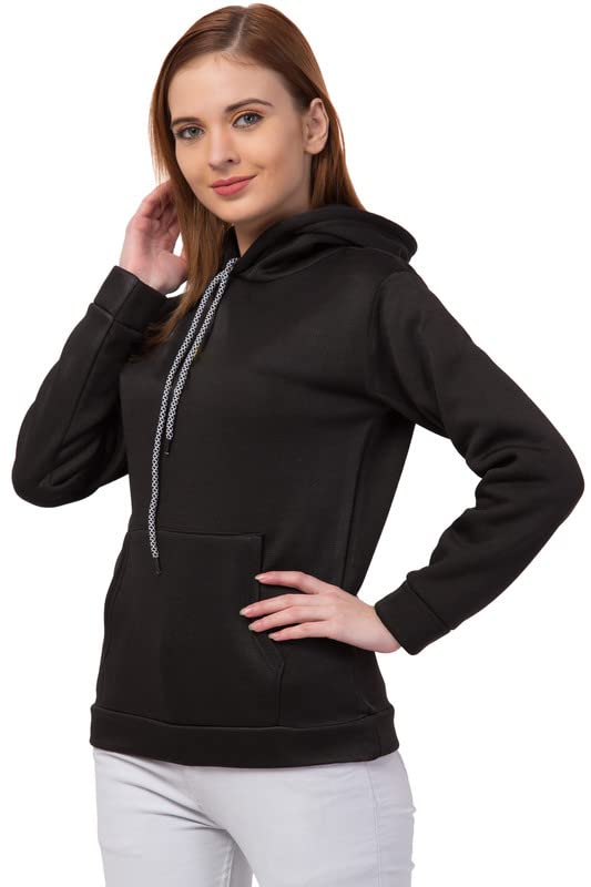Image of Women's Fleece Plain Hoodie