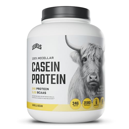Levels 100% Micellar Casein Protein Hormone Free Vanilla Bean 4LB