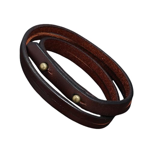 Pulsera de cuero marrón para hombres 418waXOUJyL. SL1000