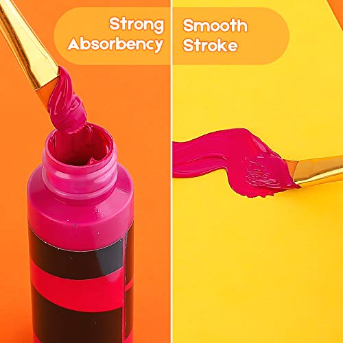 Acrylic Paint Brushes for Canvas Boards Panels Painting, 20 Pcs Purple Art Brush Set for Watercolors, Inks, Gouache, Oil and Tempera, Professional Painting Supplies Set for Artists, Students and Kids