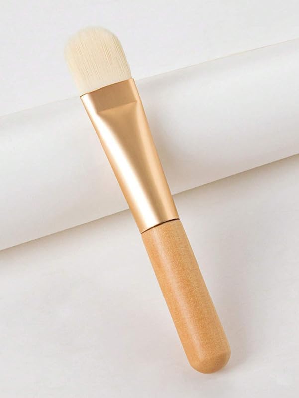 Elegant Rose Gold Facial Mask Brushes Flat Head Makeup Brush Facial Brushes for Skincare and Makeup Application Fragrance-Free