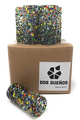 Dos Sueños Hand Blown Mexican Tequila Glasses – Set Of 6 Confetti Design Tequila Shot Glasses (2 Oz Each) #TOP5