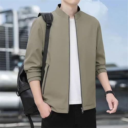 Men Business Casual Zip Up Jacket Slim Fit Stand Collar Professional Outerwear Regular Fit2