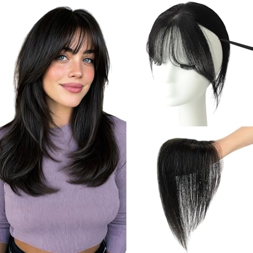 HappyNewHair Hair Toppers for Women Real Human Hair, 10inch Clip