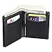 Amelleon Trifold Bifold Genuine Leather RFID Wallets for Men – ID & Photo Window,10 Credit Card Slots,Bill & Coin Pockets-For Work,Travel,Gift&More (Black)