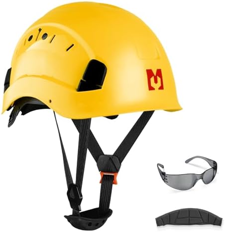 Casco de Seguridad, Casco de Protección EN397 con Gafas Antivaho,...