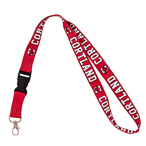 Desert Cactus SUNY Cortland Lanyard Red Dragons State University of New York Car Keys ID Badge Holder Keychain Detachable Breakaway Snap Buckle (Red)