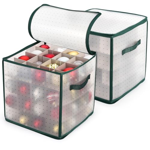 Fulasofia Aufbewahrungsbox für Weihnachtskugeln, 2er Set,...