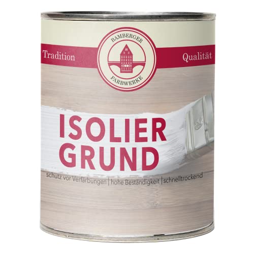 Bamberger Farbwerke Isoliergrund Sperrgrund Grundierung (für Holz) Weiss (750ml)