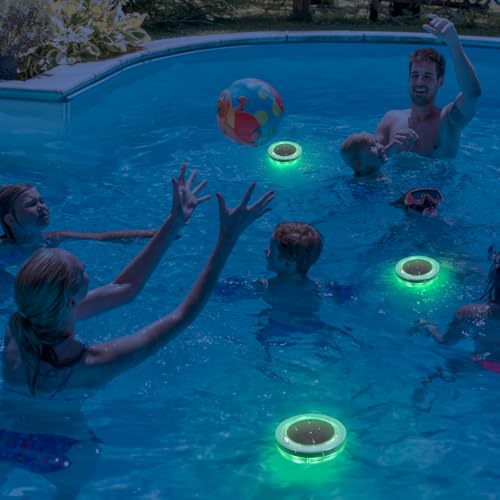 Luz Solar Flotante verde con encendido automático y resistencia al agua para piscina 8