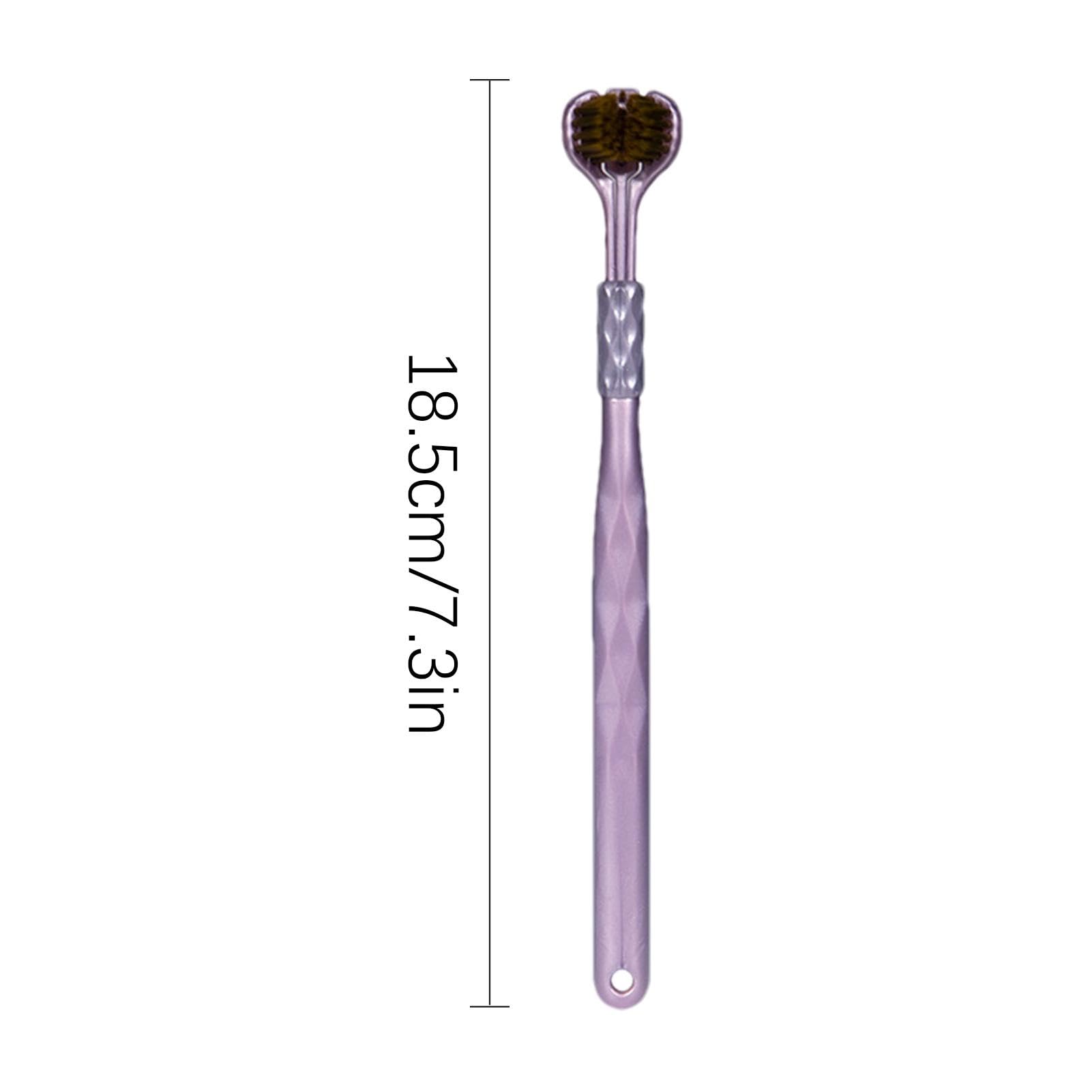 Spazzolino da denti a 3 lati, spazzolino da denti a tre teste | Spazzolino | da denti a setole morbide - Spazzolino da denti multi-lato per adulti e spazzolino da denti moderno a angolo