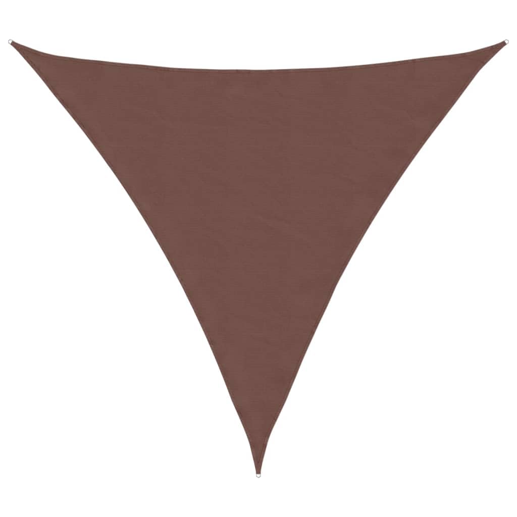 135845 Parasole a Vela in Tessuto Oxford Triangolare 6x6x6m Marrone Tenda Vela Traspirante, Tela Vela Ombreggiante, Telo Telone Ombreggiante per Esterno, Giardino, Terrazzo, Balcone