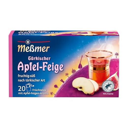 Meßmer Ländertee Türkischer Apfel-Feige | Früchtetee mit Apfel-Feigen-Aroma | 20 Teebeutel | fruchtig-süß