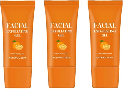 Gel Exfoliante de Naranja, Exfoliante Corporal Natural con Vitamina C, Geles Peeling Iluminadores, Exfoliante Hidratante y de Limpieza Profunda