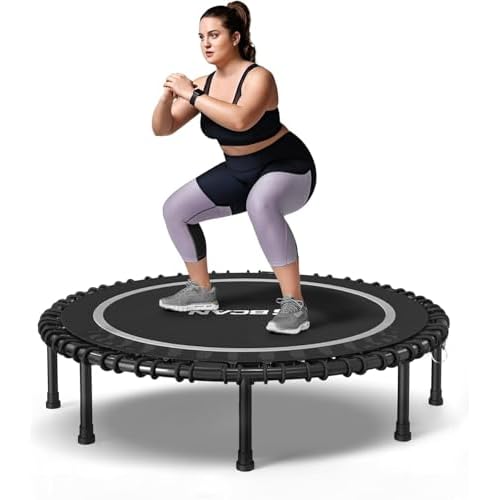 BCAN 48" Mini Fitness Trampoline with Durable Bungees