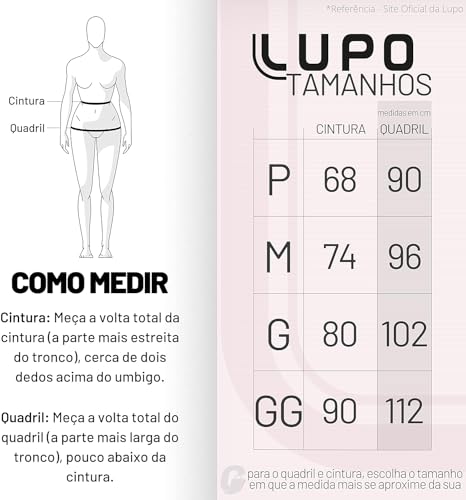 5 Calcinhas Loba Lupo Sem Costura Clássica Microfibra Feminino Adulto, 5 Nude, GG